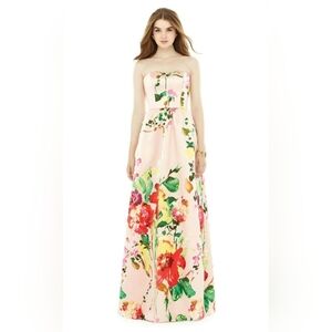 NWT Alfred Sung Floral Maxi Dress Size 8